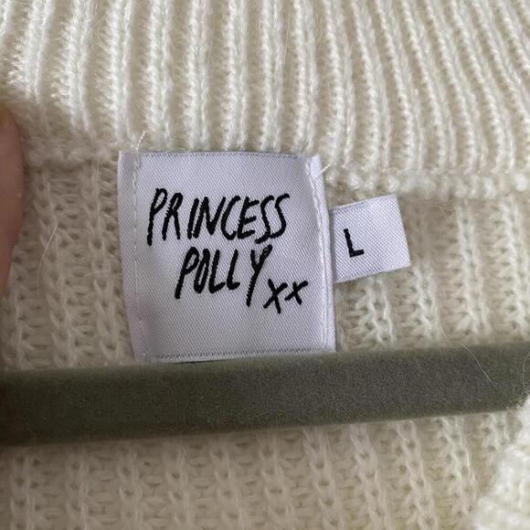 PRINCESS POLLY cotton cream Crewneck sweater - Picture 4 of 6